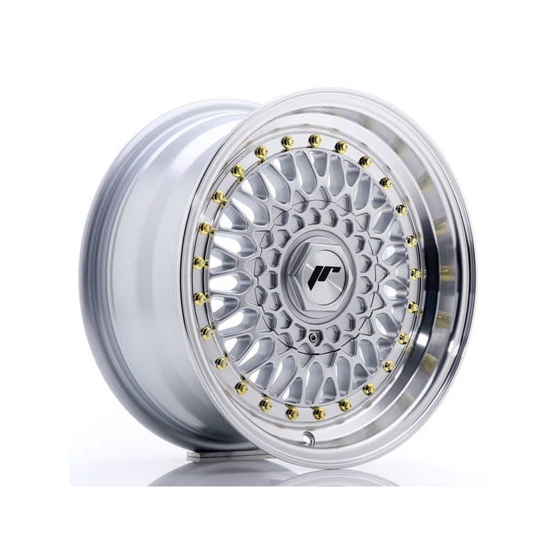 JR Wheels JR9 15x7 ET20 4x100/108 Silver w/Machined Lip