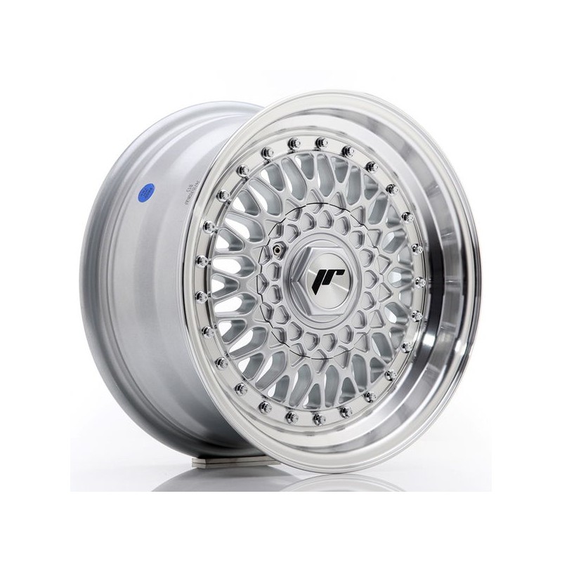 JR Wheels JR9 15x7 ET20 4x100/108 Silver w/Machined Lip+Silver Rivets JR Wheels JR9 15x7 ET20 4x100/108 Silver w/Machined Lip+Silver Rivets
