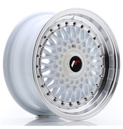 JR Wheels JR9 15x7 ET20 4x100/108 White w/Machined Lip