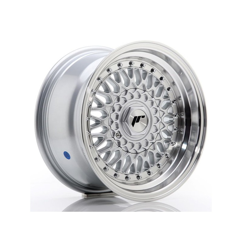 JR Wheels JR9 15x8 ET20 4x100/108 Silver w/Machined Lip+Silver Rivets JR Wheels JR9 15x8 ET20 4x100/108 Silver w/Machined Lip+Silver Rivets