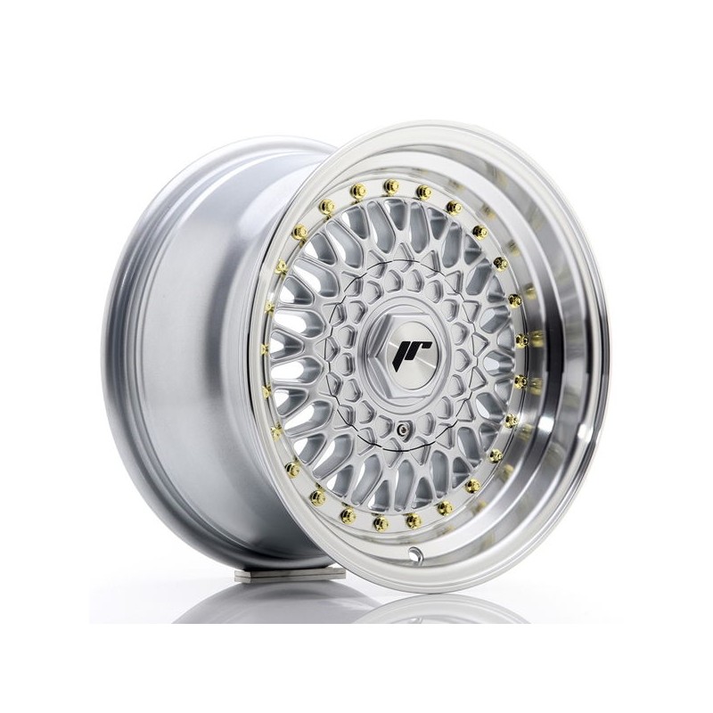 JR Wheels JR9 15x8 ET20 BLANK Silver w/Machined Lip