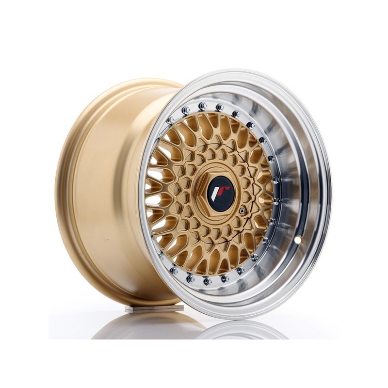 JR Wheels JR9 15x9 ET10 4x100/108 Gold w/Machined Lip JR Wheels JR9 15x9 ET10 4x100/108 Gold w/Machined Lip