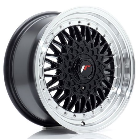 JR Wheels JR9 16x7,5 ET25 4x100/108 Gloss Black w/Machined Lip