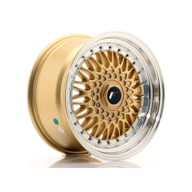 JR Wheels JR9 16x8 ET25 4x100/108 Gold w/Machined Lip JR Wheels JR9 16x8 ET25 4x100/108 Gold w/Machined Lip