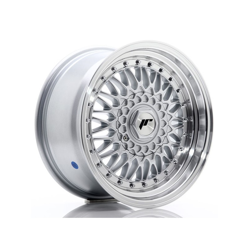 JR Wheels JR9 16x8 ET25 4x100/108 Silver w/Machined Lip+Silver Rivets JR Wheels JR9 16x8 ET25 4x100/108 Silver w/Machined Lip+Silver Rivets