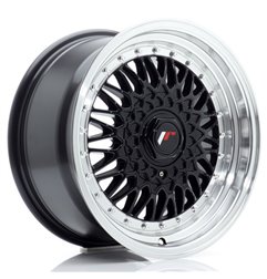JR Wheels JR9 16x8 ET25 BLANK Gloss Black w/Machined Lip