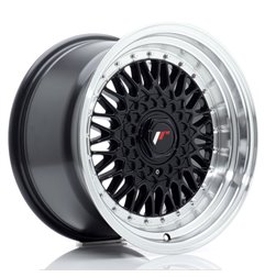 JR Wheels JR9 16x9 ET20 4x100/108 Gloss Black w/Machined Lip