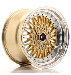 JR Wheels JR9 17x10 ET20 5x112/120 Gold w/Machined Lip