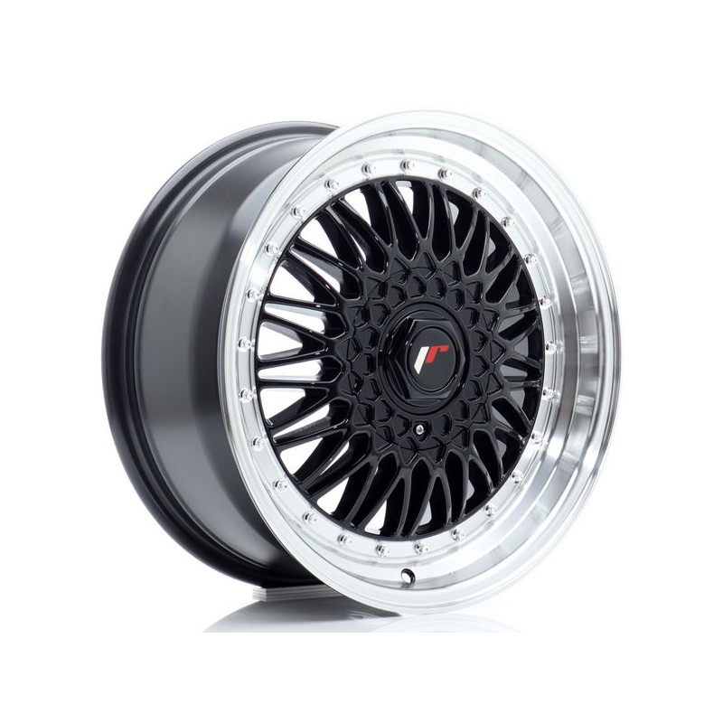 JR Wheels JR9 17x7,5 ET20-35 BLANK Gloss Black w/Machined Lip