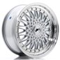 JR Wheels JR9 17x7,5 ET20-35 BLANK Silver w/Machined Lip+Silver Rivets