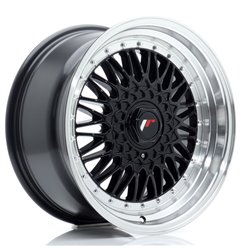 JR Wheels JR9 17x8,5 ET20-35 BLANK Gloss Black w/Machined Lip