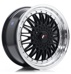 JR Wheels JR9 18x8 ET35-40 BLANK Gloss Black w/Machined Lip