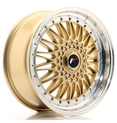 JR Wheels JR9 18x8 ET35-40 BLANK Gold w/Machined Lip