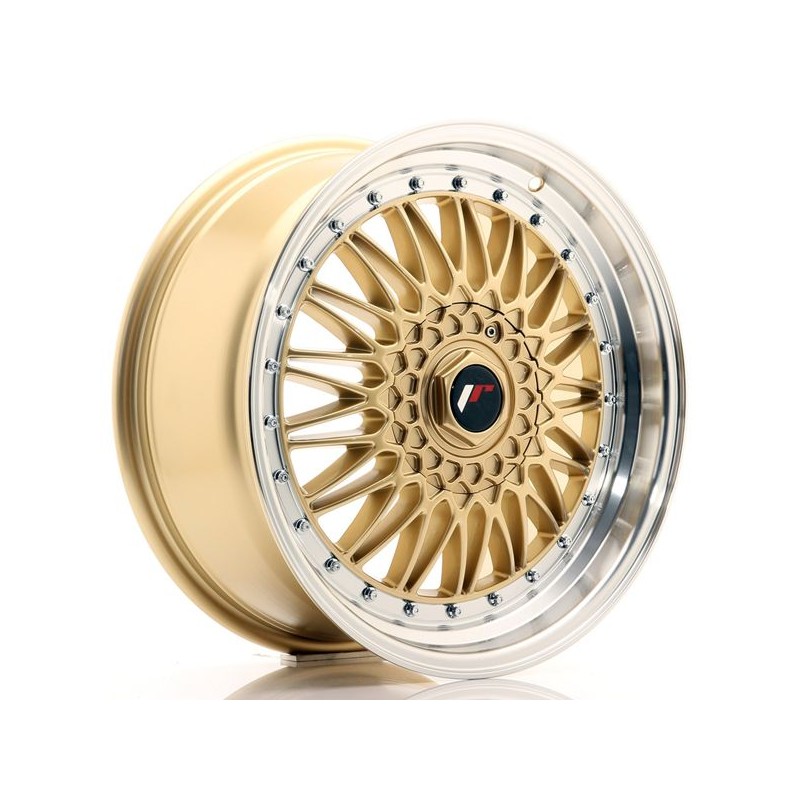 JR Wheels JR9 18x8 ET40 5x112/120 Gold w/Machined Lip