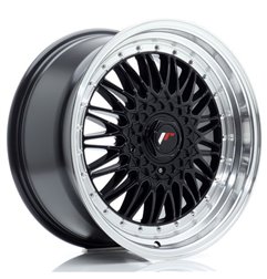 JR Wheels JR9 18x9 ET20-40 BLANK Gloss Black w/Machined Lip