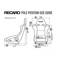 ASIENTO RECARO (TUV) POLE POSITION - VELOUR NEGRO