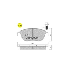 Pastillas SDT RT66 FIAT DOBLO  CARGO-COMBI-PANORAMA (2005-10) 1.4i