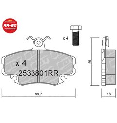 Pastillas SDT RR80 CITROEN BX (1982-94) 1.1
