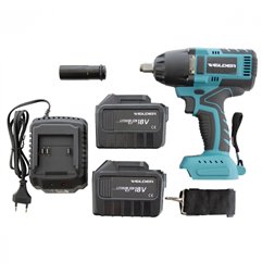 Llave de impacto inalámbrica WEILDER 18V 6Ah — 2 baterías