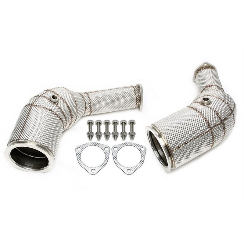 Downpipe con pantalla térmica y catalizador para Audi A6-RS6 C8, A7 Sportback-RS7