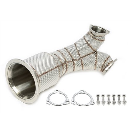 Downpipe con pantalla térmica y sin catalizador para Audi SQ5 3.0l TFSI V6 Turbo Tipo FY_