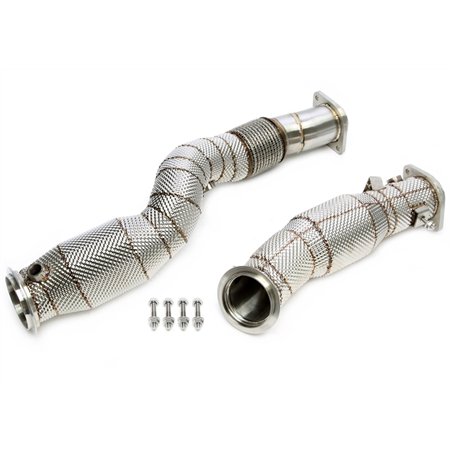 Downpipe con pantalla térmica y catalizador para BMW Serie 2 M2 Tipo G87, Serie 3 M3 Tipo G80, Serie 4 M4 Tipo G82 - Código de m