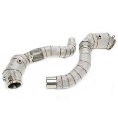 Downpipe con pantalla térmica y catalizador para BMW Serie 5 Tipo G30,G30N, Serie 7 Tipo G11N/G12N, Serie 8 Tipo G14/G15/G16, X5