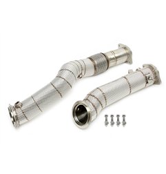 Downpipe con pantalla térmica y tubo flexible para BMW Serie 2 M2 Tipo G87, Serie 3 M3 Tipo G80, Serie 4 M4 Tipo G82 - Código de