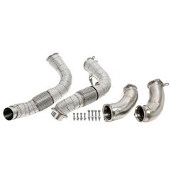 Downpipe sin catalizador y pantalla térmica para BMW X5M (G05), X6M (G06) - modelos con Código de motor S68