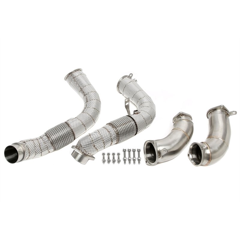 Downpipe sin catalizador y pantalla térmica para BMW X5M (G05), X6M (G06) - modelos con Código de motor S68
