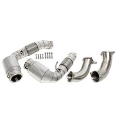 Downpipe con catalizador y pantalla térmica para BMW X5M (G05), X6M (G06) - modelos con Código de motor S68