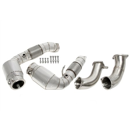 Downpipe con catalizador y pantalla térmica para BMW X5M (G05), X6M (G06) - modelos con Código de motor S68