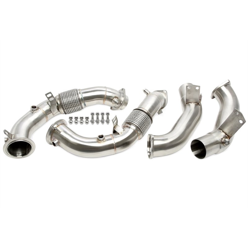 Downpipe sin catalizador con tubo flexible+filtro de partículas de gasolina (OPF) para BMW Serie 5 (G30), Serie 8 (G14, G15, G16