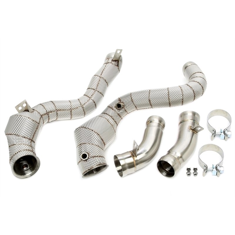Downpipe con pantalla térmica y catalizador para Mercedes Benz Clase GLC C63 AMG X253, GLC Coupe C253 - Código de motor M177