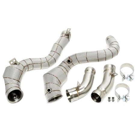 Downpipe con pantalla térmica y catalizador para Mercedes Benz Clase GLC C63 AMG X253, GLC Coupe C253 - Código de motor M177