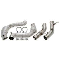 Downpipe con catalizador con pantalla térmica y filtro de partículas de gasolina (OPF) para Mercedes Benz Clase C AMG C63/C63S (
