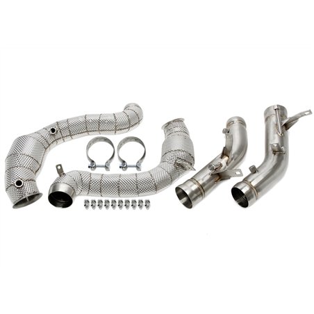 Downpipe con catalizador con pantalla térmica y filtro de partículas de gasolina (OPF) para Mercedes Benz Clase C AMG C63/C63S (