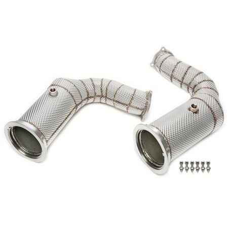 Downpipe con catalizador+pantalla térmica para Porsche Cayenne Turbo Tipo 9YA