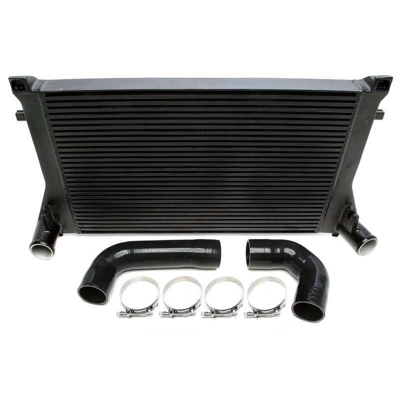  Intercooler negro compatible con Audi A3 (8V), TT (8S) / Seat Leon (5F) / Skoda Octavia III (5E), Superb III (3T) / VW Golf VII