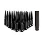 Tuercas de rueda de acero Mishimoto Spiked M14x1.5 - Juego de 24 - Negro - MMLG-SP1415-24BK Tuercas de rueda de acero Mishimoto Spiked M14x1.5 - Juego de 24 - Negro - MMLG-SP1415-24BK