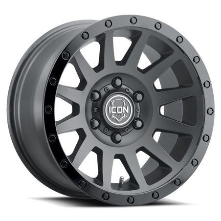 Llanta ICON Compression 18x9 6x5.5 ET25 6" BS buje 95.1 mm Double Black - 2018909060DB