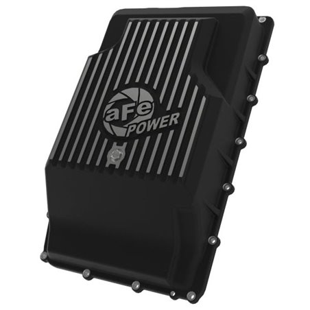 Cárter de transmisión trasero aFe Pro Series Ford F-150 10R60/10R80 2017-2024 - Negro con aletas mecanizadas - 46-71330B