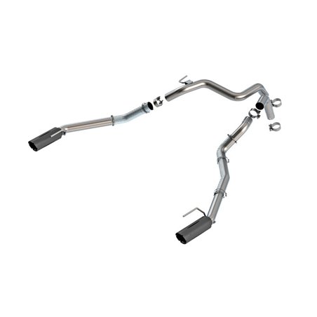 Kit de colas de escape Borla 2.75" con salida 4" Brawler negro cerámico Ford Ranger Raptor 2024-2025 - 60743BRCB