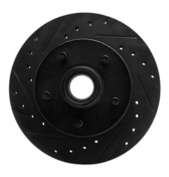 Disco de freno delantero izquierdo perforado y ranurado negro R1 Concepts Ford Ranger 1983-1994 (USA/Canadá) - 633-54110L