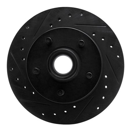 Disco de freno delantero izquierdo perforado y ranurado negro R1 Concepts Ford Ranger 1983-1994 (USA/Canadá) - 633-54110L