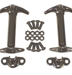 Kit de cierres de capó Rugged Ridge negros Jeep CJ / Wrangler 1941-1995 - 11210.01