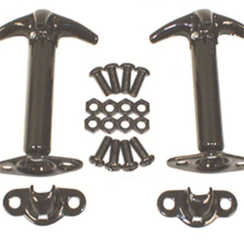 Kit de cierres de capó Rugged Ridge negros Jeep CJ / Wrangler 1941-1995 - 11210.01 Kit de cierres de capó Rugged Ridge negros Jeep CJ / Wrangler 1941-1995 - 11210.01