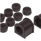 Casquillos de barra estabilizadora delantera Prothane 1 1/8" negros Jeep Wrangler YJ 1987-1996 - 1-1107-BL