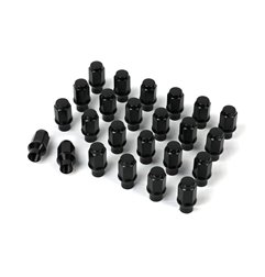 Kit de tuercas de rueda ICON Alloys negras M14x1.5 con vástago especial - 24 tuercas - 89141524B-ET