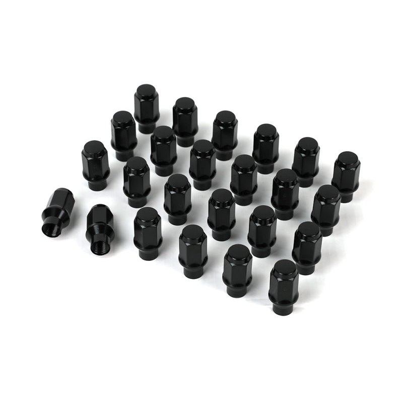 Kit de tuercas de rueda ICON Alloys negras M14x1.5 con vástago especial - 24 tuercas - 89141524B-ET